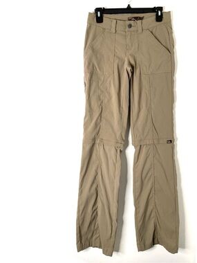 Prana Taupe Brown Convertible Zip Off Hiking Pants Outdoor Utility Travel